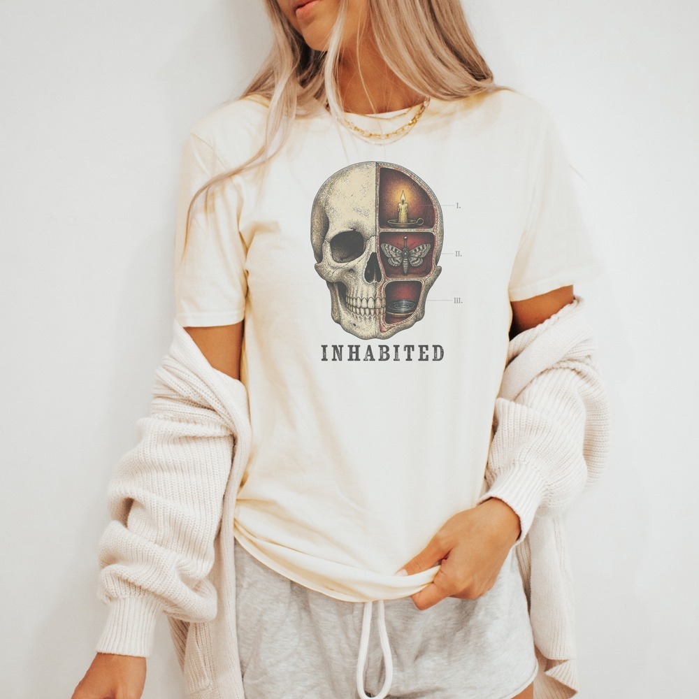 Skull Anatomy Compartments Graphic Tee